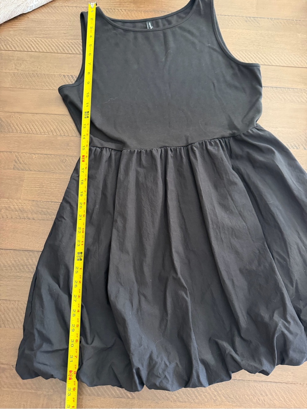 Pretty Garden Black Sleeveless Fit-and-Flare bubble hem mini Dress - Picture 3 of 4